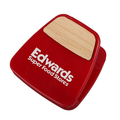 Bamboo Accent Magnetic Clip with Pen Holder