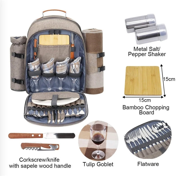 Leakproof Insulated Cooler Picnic Backpack All-Over Printing