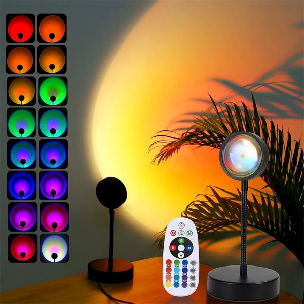 Sunset Projection Lamp with Remote 16 Colors
