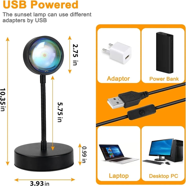 Sunset Projection Lamp with Remote 16 Colors