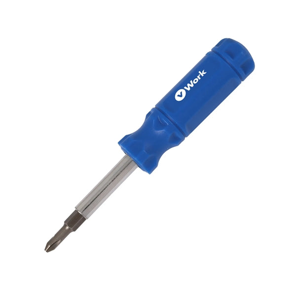 6-in-1 Screwdriver with Phillips, Flat, and Hex capabilities