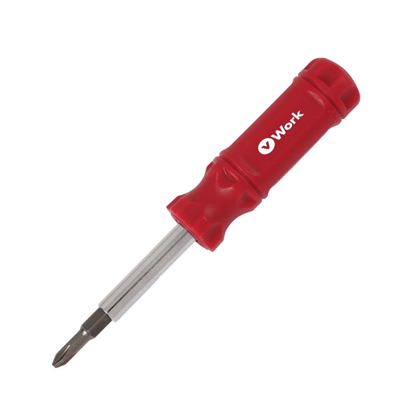 6-in-1 Screwdriver with Phillips, Flat, and Hex capabilities