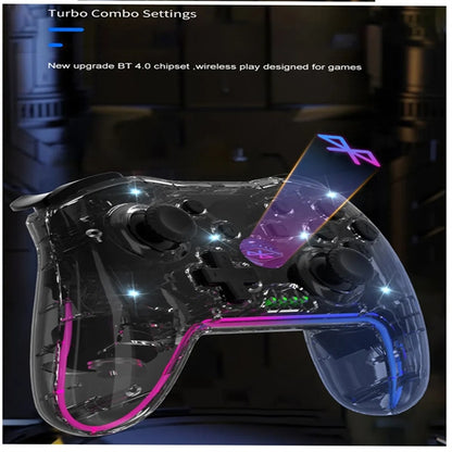Wireless Game Controller Transparent Gamepad
