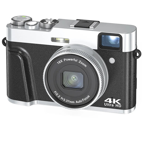 4K Digital Camera With Viewfinder Flash