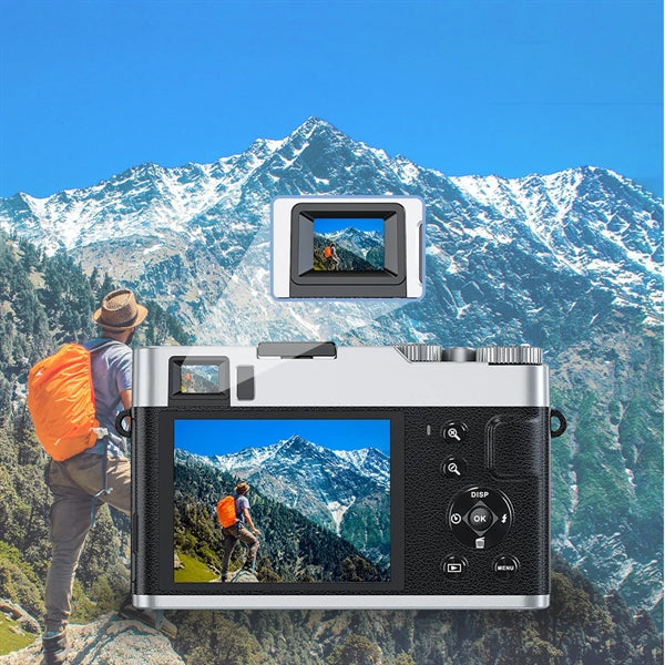 4K Digital Camera With Viewfinder Flash