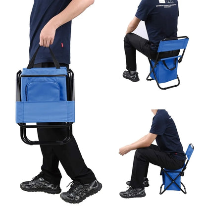 Foldable Camping Chair With Cooler Bag