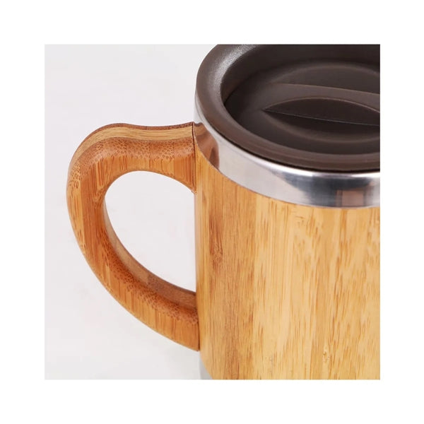 Stainless Steel Bamboo Travel Mug