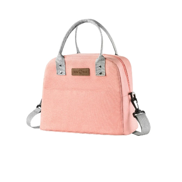 Tote Crossbody Insulated Lunch Bag with Shoulder Stripe