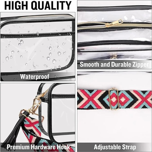 Clear Cosmetic Pouch with Adjustable Strap