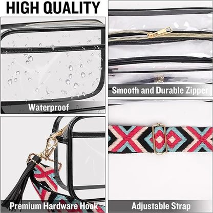 Clear Cosmetic Pouch with Adjustable Strap
