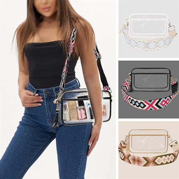 Clear Cosmetic Pouch with Adjustable Strap