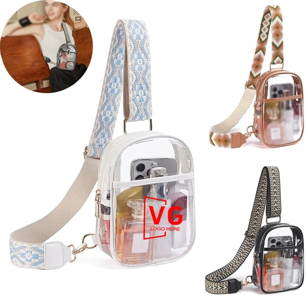 Transparent Fanny Pack with Adjustable Strap for Travel .