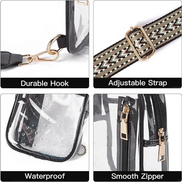 Transparent Fanny Pack with Adjustable Strap for Travel .