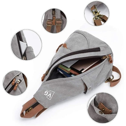 Compact Crossbody Backpack with Adjustable Strap for travel.