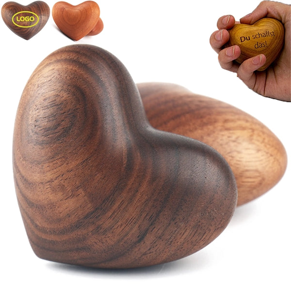 Handmade Wooden Hearts Walnut