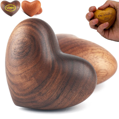 Handmade Wooden Hearts Walnut