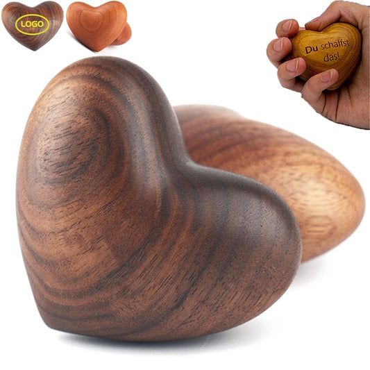 Handmade Wooden Hearts Walnut