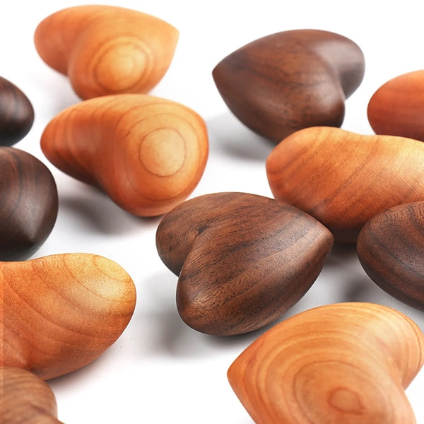Handmade Wooden Hearts Walnut
