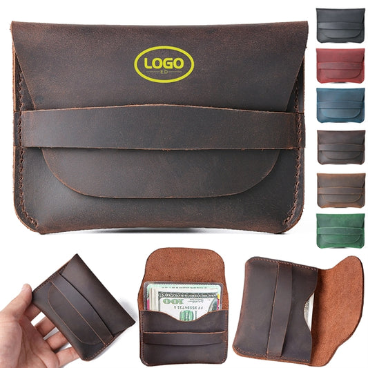 Handmade Leather Card Holder Minimalist Wallet