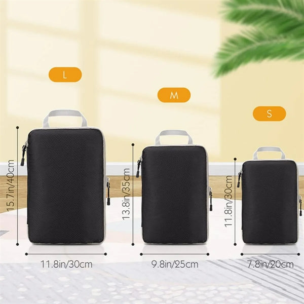 3-Piece Travel Compression Packing Cube
