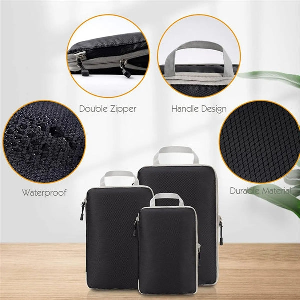 3-Piece Travel Compression Packing Cube