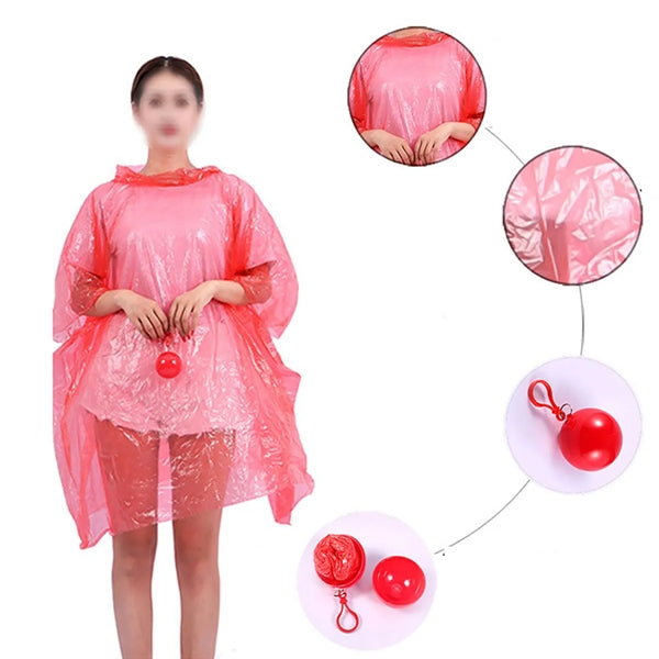 Rain Poncho Portable Disposable Emergency Raincoats