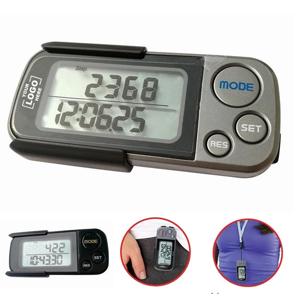 Walking 3D Pedometer with Clip and Strap
