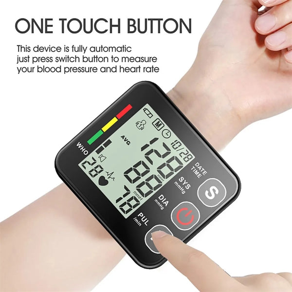 Electronic Wrist Blood Pressure Monitor with Carry Box