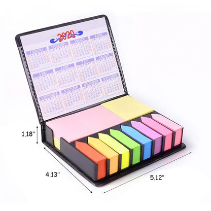 Deluxe PU Leather Self-Stick Pads Memo Note Organizer