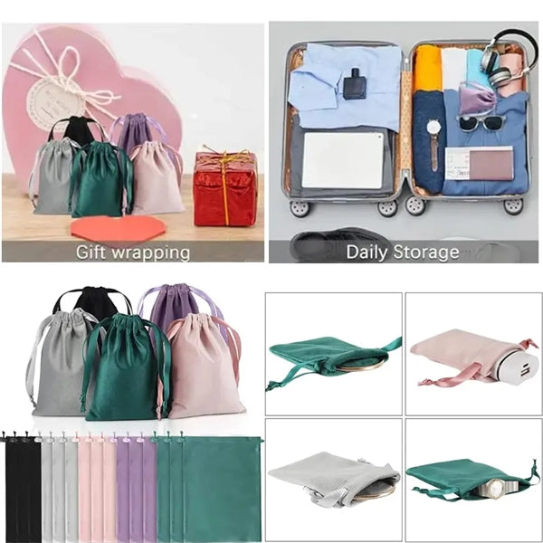 2.8 " x 3.5 "Flannelette Drawstring Storage Bag