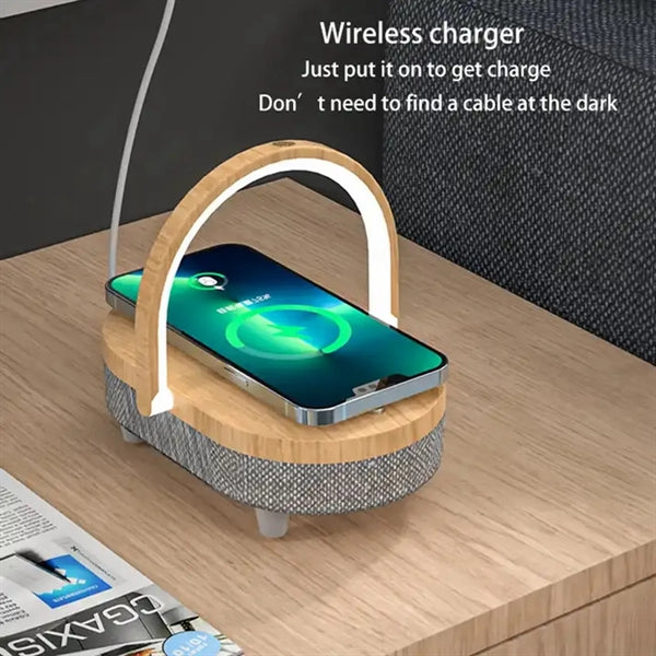 3 in 1 Nightlight Wireless Charger  Bluetooth Speaker