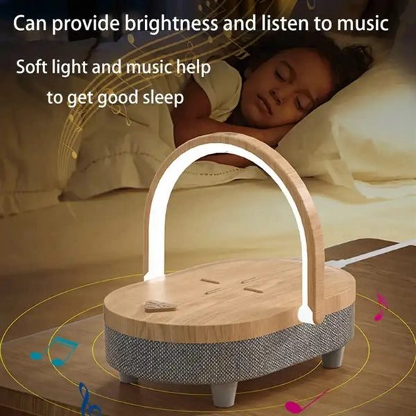 3 in 1 Nightlight Wireless Charger  Bluetooth Speaker