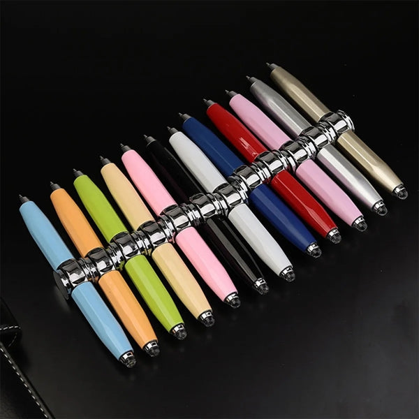 Multi-Function Ballpoint Pen Fidget Gyro Spinner LED Light