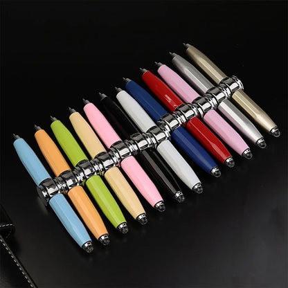 Multi-Function Ballpoint Pen Fidget Gyro Spinner LED Light