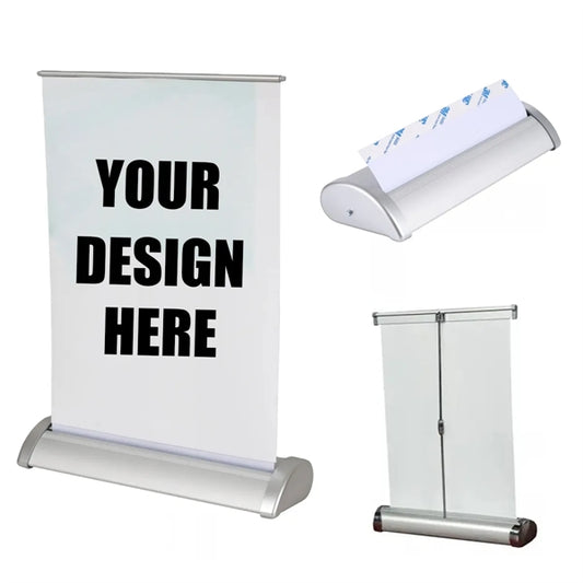 A4 Roll Up Tabletop Banner Stand