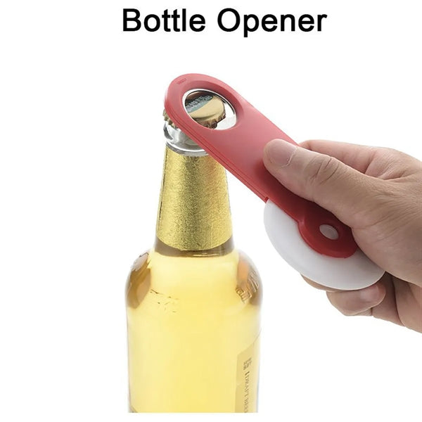 Promotional Eco Friendly Pizza Cutter with Bottle Opener