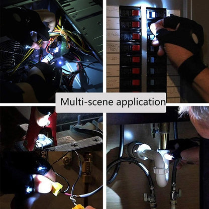LED Practical Finger Flashlights Work Glove