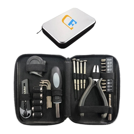 Household Tool Kit with Metal Box