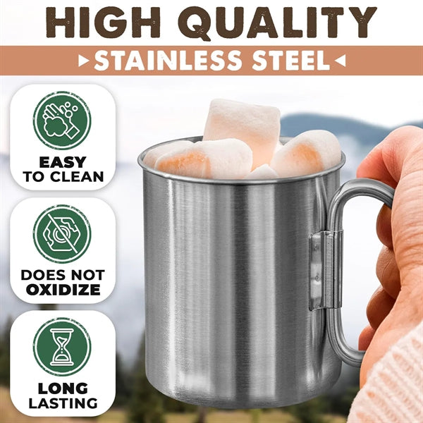 Stainless Steel Mug With Carabiner Hook