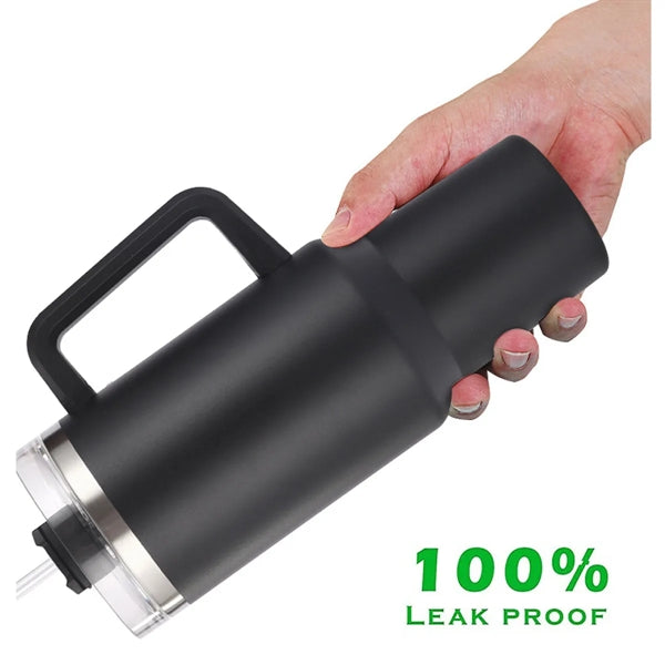 40oz Tumbler with Handle and Straw Lid