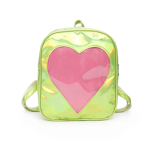 Holographic Laser Leather Backpack