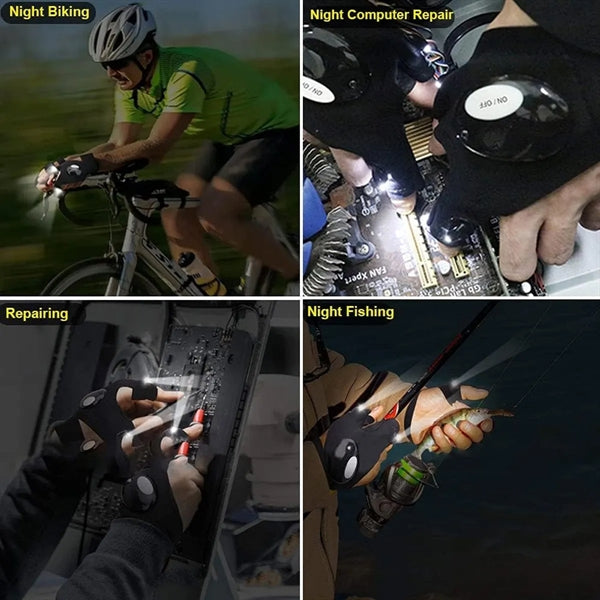 LED Flashlight Gloves -1 pair