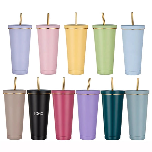 25oz Stainless Steel Insulated Tumbler With Straw Lid