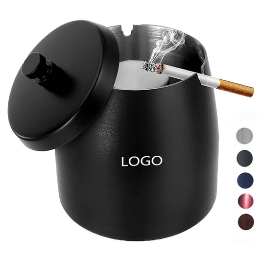 Stainless Steel Cigarette Ashtray with Lid