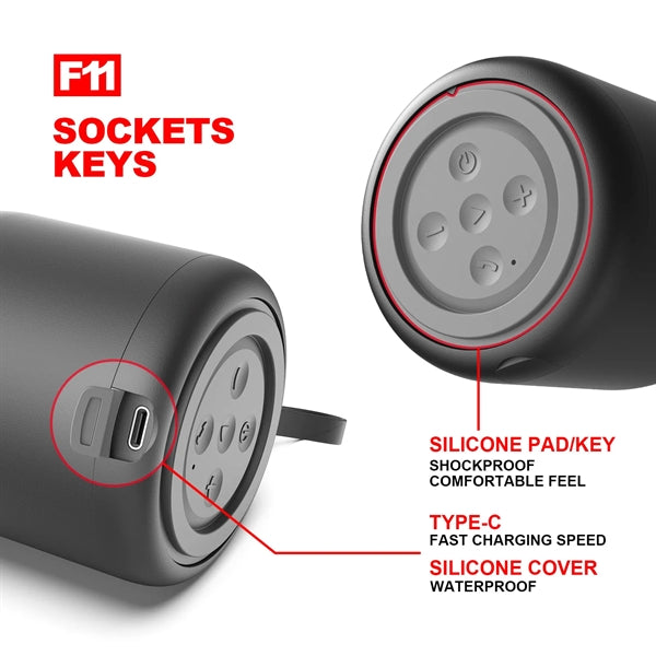 Waterproof Wireless Bluetooth Speaker Subwoofer IPX4