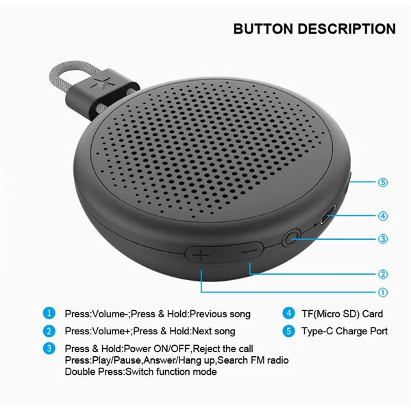 Wireless Bluetooth Speaker Subwoofer TF FM Radio