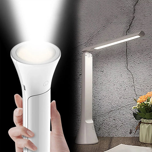 Folding Dimmable LED Light Table Lamp  Flashlight Spotlight
