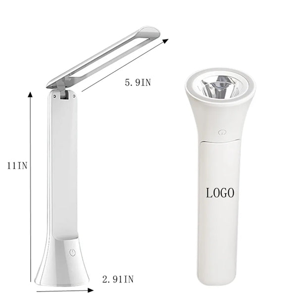 Folding Dimmable LED Light Table Lamp  Flashlight Spotlight
