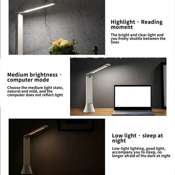 Folding Dimmable LED Light Table Lamp  Flashlight Spotlight