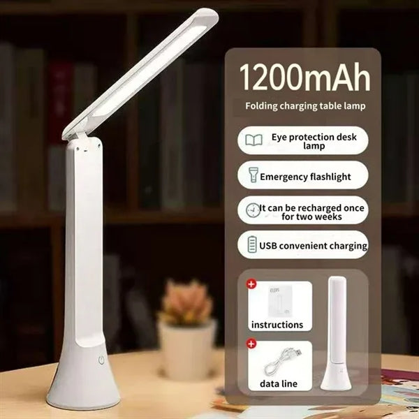 Folding Dimmable LED Light Table Lamp  Flashlight Spotlight